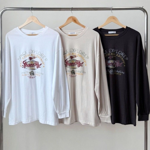 아이우먼 빅사이즈티 V438L510 스페이스키드박시티셔츠 SE