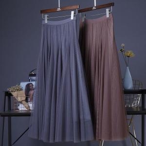 데이트 드롭 밴딩 투투 미디 캉캉 작은키 하객 플레어 데일리 여자 샤 스커트 2079477