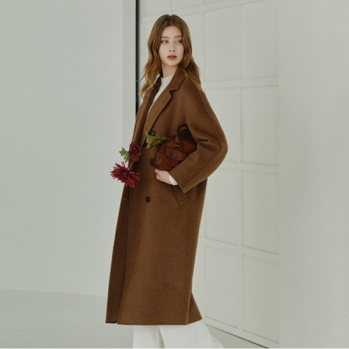 아이잗바바 여성 캐시미어 더블 브레스티드 래글런 코트 BRBA0CT711