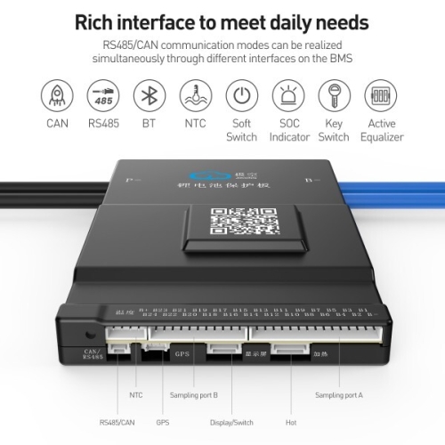 스마트  JIKONG JK-BD6A20S20P BMS 8S-24S Li-ion/ Lifepo4/ LTO Battery Active ..