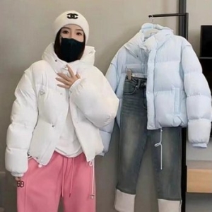 러블리 여성 폼폼 소매 탈부착 조끼 후드 패딩점퍼 WFG7JY4