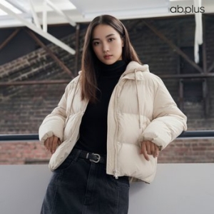Ab.plus 후드넥 집업 레이어드 패딩 점퍼 LSA1MU31A