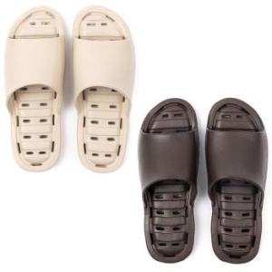 오노마 ONM 미끄럼방지 베이지 브라운 슬리퍼 거실화 2켤레 S37293515