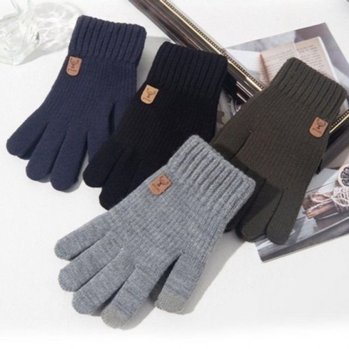 남성 스마트 윈터 기본 터치 따뜻 라벨 장갑 겨울 방 WFGB2GH