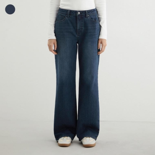 게스 여성 기모 D톤 와이드 청바지 YP4D9185