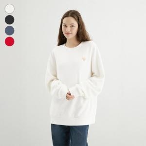 게스 남녀공용 세미오버핏 미니삼각 기모 맨투맨 MP4K9460