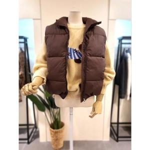 미스칸트 동글 패딩 베스트 와인 KOVTPB02WN