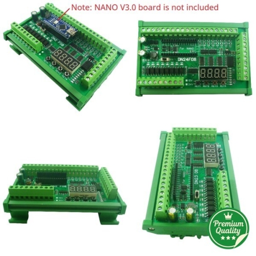 아두이노 나노 모드버스 RTU용 심플 PLC IO 확장 보드 아날로그 컬렉션 DC 12V 8DI-8AI 4-20MA 0-5V RS485