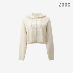 ZOOC 캐시미어 블렌드 레터링 후드 가디건 LE_V254KSL943