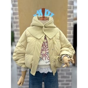 레코브 니트후드 크롭 다운점퍼 LG31EZDW604S