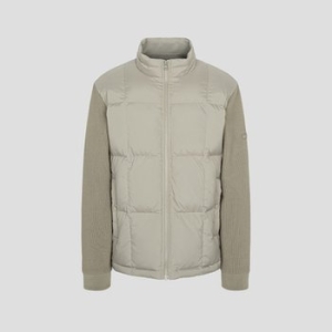 빈폴 니트소매 구스 미들 다운 베이지_BC4X38O06A