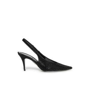 르네 카오빌라 힐 펌프스 C12648 080CRINV050 BLACK NET TULLE