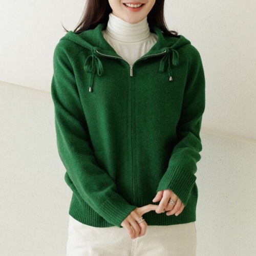 엄마옷데드라 데드라크리오울니트후드집업 OUE5027_YC