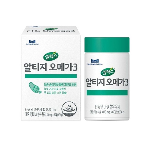 매일유업 셀렉스 알티지 오메가3 400mg 60캡슐
