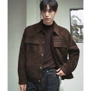 드로우핏 DRAW FIT 서강준레이어 미니멀 스웨이드 자켓 BROWN DFJK5305BR 333957