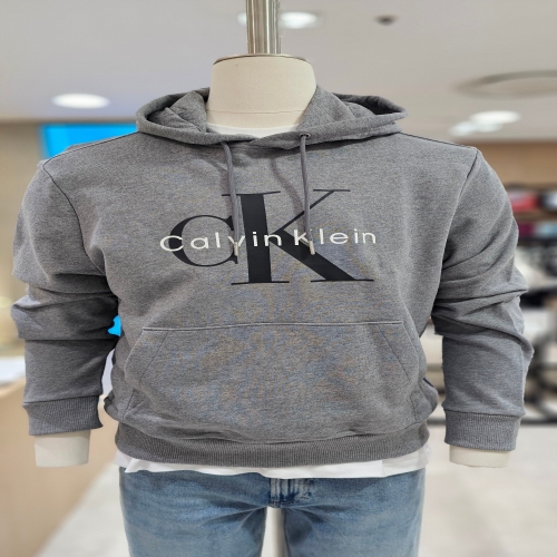 캘빈클라인 Clvn ln ns 남여공용 소재 모노로고 후드티셔츠 4R268-P7