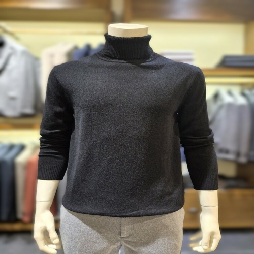 바쏘옴므 F/W BSZ4WN93A 블랙 캐시미어 혼방 블렌딩 터틀넥 목폴라 스웨터