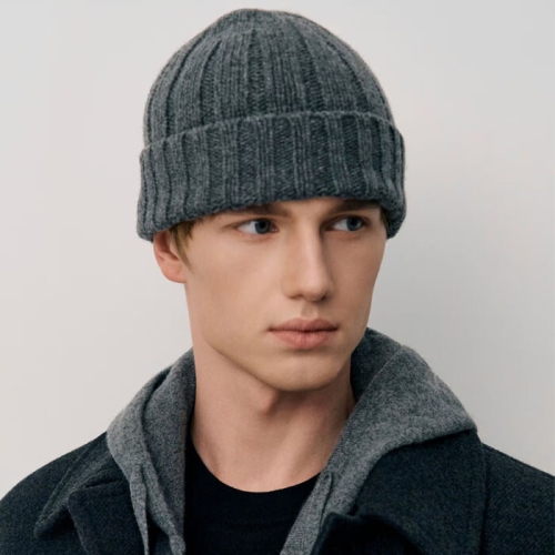 질스튜어트뉴욕 남성 캐시미어 블렌드 비니 다크그레이 JNSW5D305G3