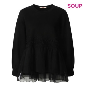 스위트숲 프릴 포인트 맨투맨 티셔츠 S59LT02