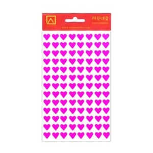 세모네모 1000 모양견출지형광하트 10-328FP 7매 분홍 개 1개입