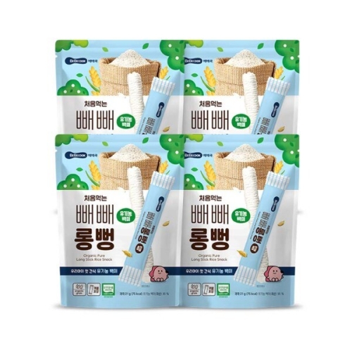 베베쿡 처음먹는 빼빼롱뻥 유기농 백미 21g