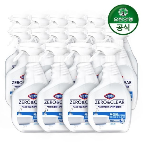 유한락스 제로앤클리어 욕실청소용 750ml