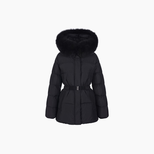 에고이스트 여성 웨이스트 테이프 장식 숏 구스점퍼 ER4TD002