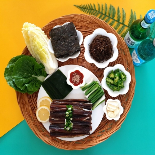 구룡포통큰수산  프리미엄 구룡포 햇 과메기 야채 초장 풀세트