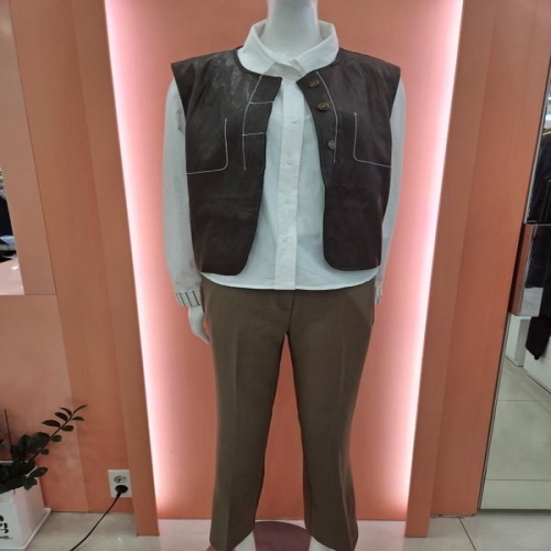 SOOS 라운드 레더 베스트 S253BVO9Z3_US