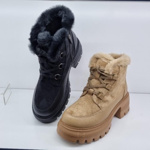 엘칸토 여성 청키 워커 털부츠 LCWA74U54C-19_KG