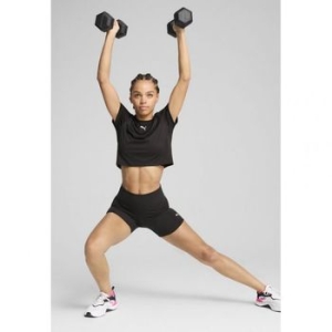 푸마  TAD ESSENTIALS 프린트 티셔츠 검정색 6972136