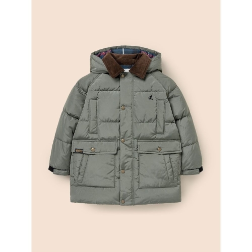 빈폴 키즈 클래식 덕다운 하프패딩 카키 BI5X38U06H