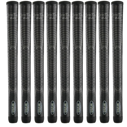 Winn  Grips 72DT-JBK Dri-Tac 2.0 시리즈 어드밴스 폴리머 기술, 8피스 골프 그립 번들 오버사이즈 +0.1cm1