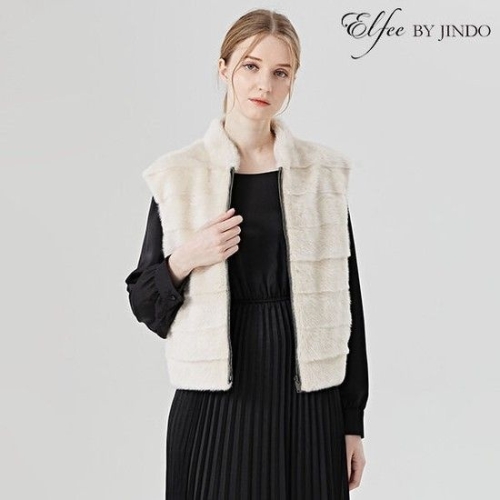 진도 Elfee 리버시블 집업 밍크 휘메일 베스트 K9W6EV26
