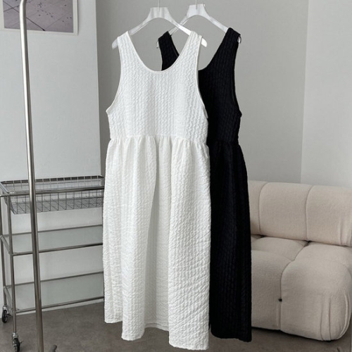 나야홍 빅사이즈원피스 V436L510 퍼프플레어나시원피스 GB