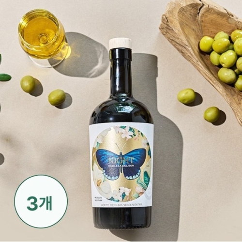 노블레사 델 수르 올리브 오일 500ml 3병 선물포장 + 올리브샷잔
