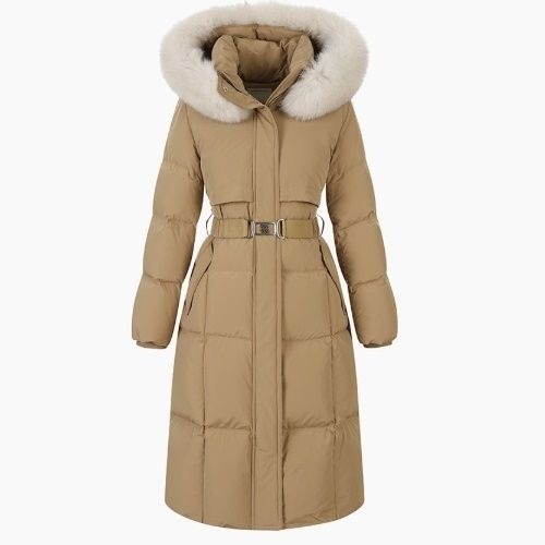 에고이스트 여성 버클 포인트 사가퍼 구스 롱 다운점퍼 ER4TD005