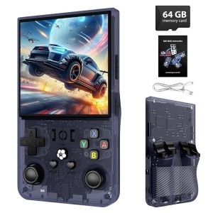 맥스  R36 레트로 128GB 64GB 게임 포켓 휴대용 IPS 비디오 플레이어 콘솔 시스템 대화면 리눅스 0인치 D