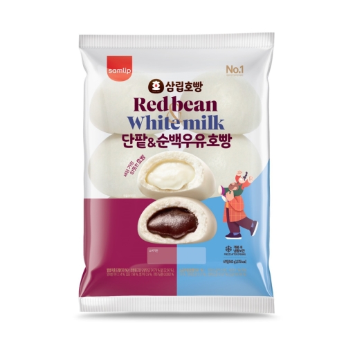 SPC삼립  삼립 단팥&순백우유호빵 (90G*6입)