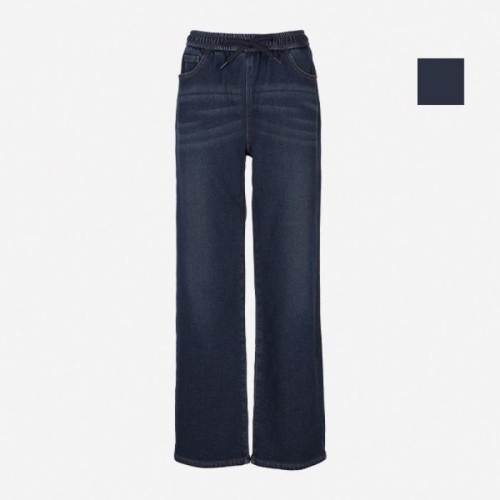 뱅뱅 여성 밴딩 기모 루즈핏 스판 청바지 NQL981