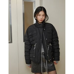 에고이스트 여성 드로우 스트링 퀼티드 경량 구스점퍼 ER1TD101