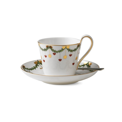 로얄코펜하겐 스타 플루티드 하이핸들 컵앤소서 240ml