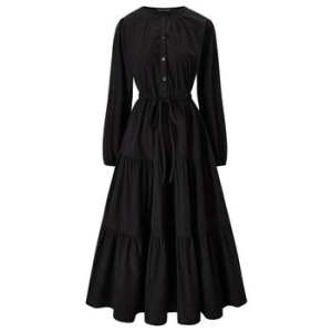 미니멈 에브리데이 셔링 캉캉 스트링 라운드 롱 원피스 EB4OW009D