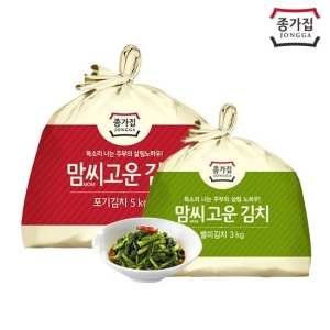 대상 종가집 맘씨고운 포기김치 5kg + 열무김치 3kg[1개]