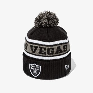 뉴에라 NFL 라스베이거스 레이더스 폼폼 비니 블랙_14881445
