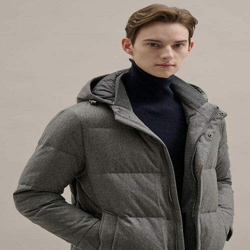 갤럭시 남성 울 캐시미어 다운 그레이_GA5X38P123