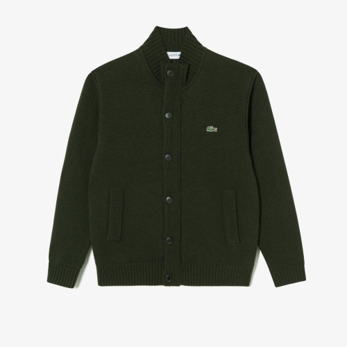 라코스테 남성 버튼형 방풍 하이넥 가디건_AH801E-55N