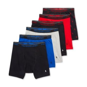 폴로랄프로렌 폴로 맨즈 5 +1 프리 Bonus Pack. 클래식핏 코튼 Boxer Briefs 블랙 사파이어 166740