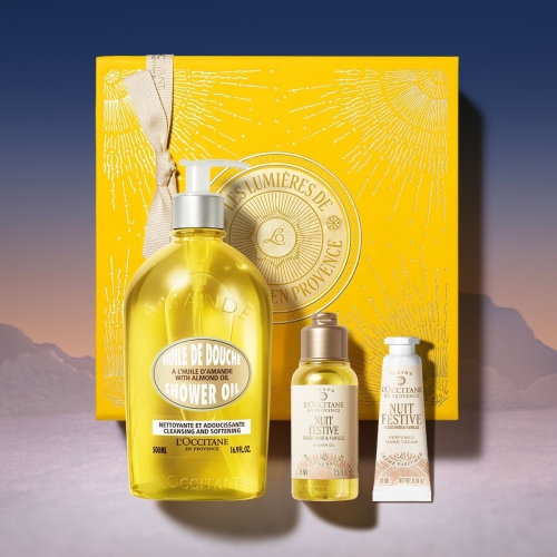 록시땅 아몬드 샤워 오일 500ml 세트 (+홀리데이 시그니처 2종)