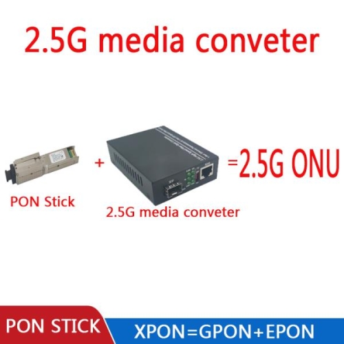 ODI  2.5G 미디어 컨버터 XPON SFP 스틱 모듈 GPON/EPON 브리지 광섬유 트랜시버 웹 호환 Mikrotik MA5..